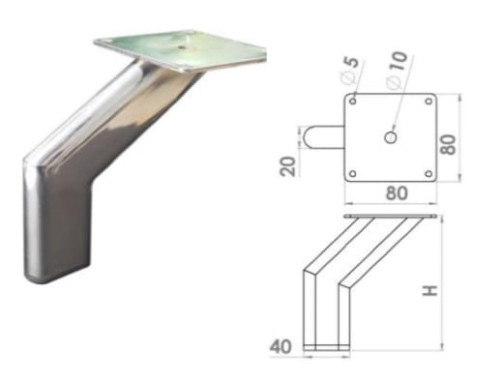 Nóżka meblowa nr 115
