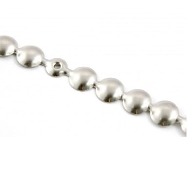 Listwa tapicerska ozdobna (Taśma pinezki)  - 9,5mm, srebrny mat gładki, 5041