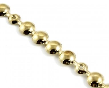 Listwa tapicerska ozdobna (Taśma pinezki)  - 9,5mm, złoty gładki, 5021