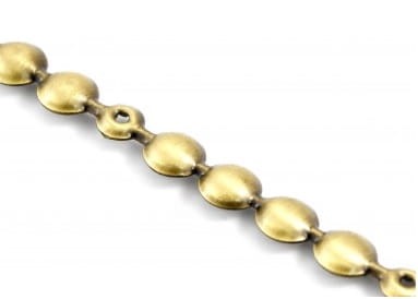 Listwa tapicerska ozdobna (Taśma pinezki)  - 11mm, mosiądz gładki, 5042