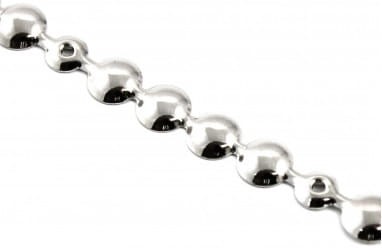 Listwa tapicerska ozdobna (Taśma pinezki)  - 11mm, chrom gładki, 5002