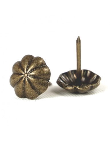 Gwoździe tapicerskie Pinezki Mosiądz Parasolka 16 mm (op.25 szt.)       
