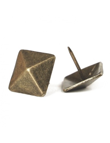 Gwoździe tapicerskie Pinezki Mosiądz Romb 12 mm (op.25 szt.)         