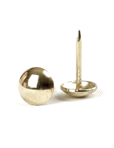Gwoździe Tapicerskie Pinezki Złoto Gładka 11,3 mm (op.25 szt.)           