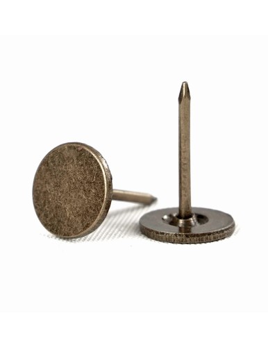 Gwoździe Tapicerskie Pinezki Mosiądz Płaska 11 mm (op.25 szt.)            