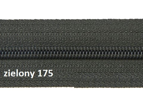 Taśma suwakowa #5,  zielony 175 - cały nawój (200mb)