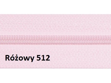 Taśma suwakowa #3, różowa 512 - cały nawój (200mb)