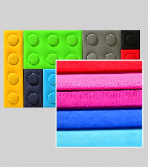 Panele tapicerowane KLOCKI z tkaniny RODOS