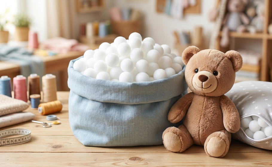 Dlaczego kulka silikonowa to najlepsze wypełnienie do zabawek i pościeli dziecięcej?